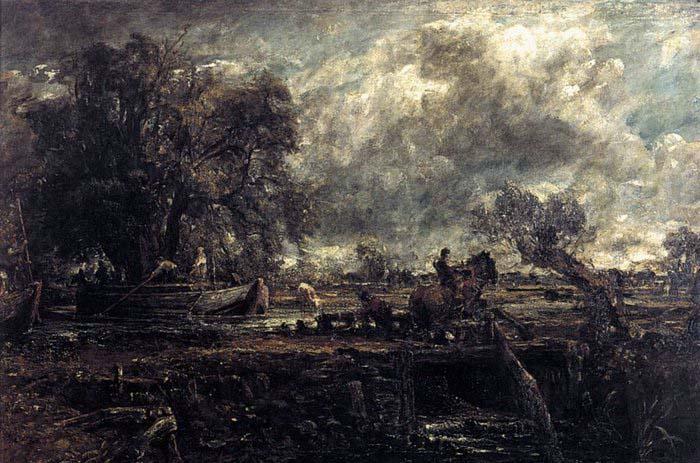 John Constable Sketch for The Leaping Horse oil painting image